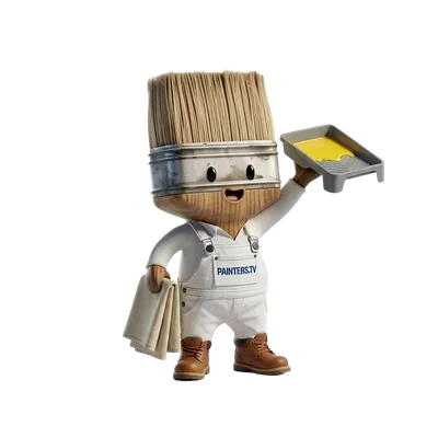 Painters.tv paintbrush mascot